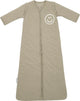 Meyco baby slub met smile applicatie baby slaapzak met afritsbare mouwen - taupe offwhite - 70cm - 2.5 tog