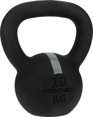 Avento kettlebell - 10 kg - gietijzer - zwart grijs
