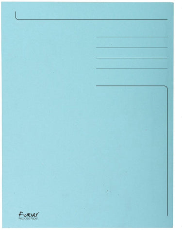 Exacompta 50x forever® bedrukte map met 3 kleppen - 280gm2 - 24,5x35 cm voor folio - lichtblauw - 449006e