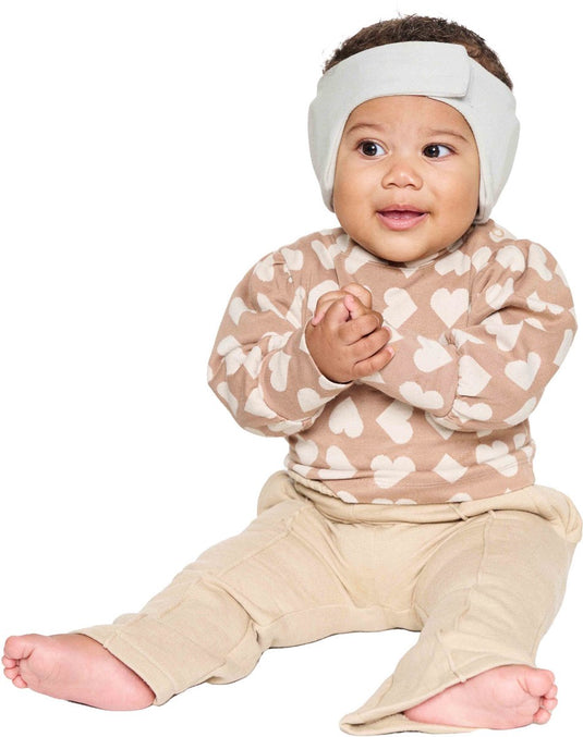 Dooky® dooky baby gehoorbescherming – zachte verstelbare hoofdband – 6-12 maanden - grijs – oeko-tex katoen – licht comfortabel