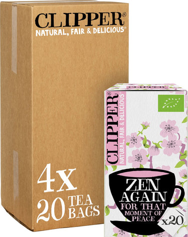 Clipper - biologische thee - zen again - citroengras eucalyptus - 4 x 20 theezakjes