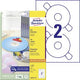 Cd etiketten avery l6043-25 117mm wit