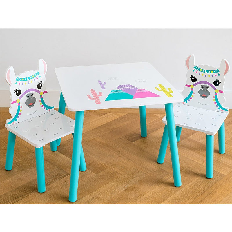 Afbeelding laden in galerijviewer, Lama houten tafel met 2 stoelen
