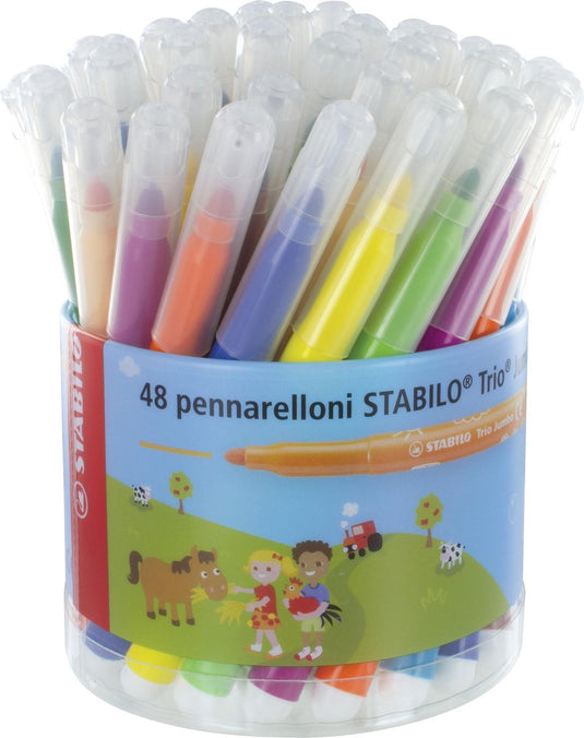Stabilo trio jumbo schoolverpakking vilstiften - 48dlg.