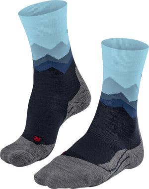 Falke tk2 anti-blaar dik wol functioneel materiaal wandelsokken dames blauw - maat 39-40