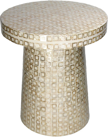 Hd collection tafel capiz ivoor 40x40x45cm