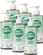 Happy earth bundel was badgel baby kids - 100% natuurlijke ingrediënten - microplasticvrij - 0% sls sles - babyverzorging – zeepvrij – geschikt voor pasgeborenen – 6 x 300ml - voordeelverpakking