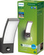 Philips led philips splay wandlamp - ultra efficient - antraciet - met sensor - 3,8w
