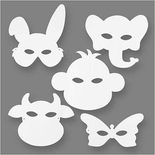 Https: www.cchobby.nl dierenmaskers-h-13-24-cm-b-20-28-cm-230-gr-wit-16-stuk-1-doos