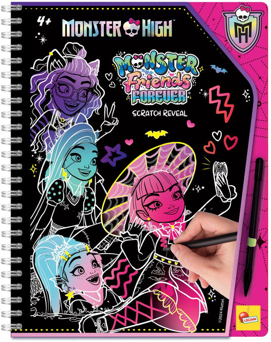 Lisciani monster high sketchbook monster friends forever scratch reveal