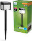 Philips led philips ezra sokkellamp -ultraefficient led - solar buitenlamp -helder warm licht; 3000k - zwart - bewegingssensor - zonne-energie - schemersensor - tuinpadverlichting