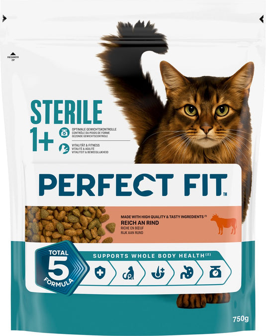 Perfect fit kattenbrokken - steriel - rund zak 4x750g