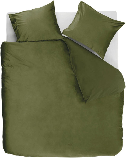 Ambiante velvety dekbedovertrek - tweepersoons - 200 x 200 220 cm - groen