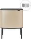 Brabantia bo touch bin prullenbak - 3 x 11 liter - afvalscheiding - metallic gold