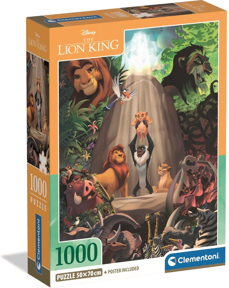 Afbeelding laden in galerijviewer, Clementoni puzzel - the lion king - 1000 stukjes - inclusief poster

