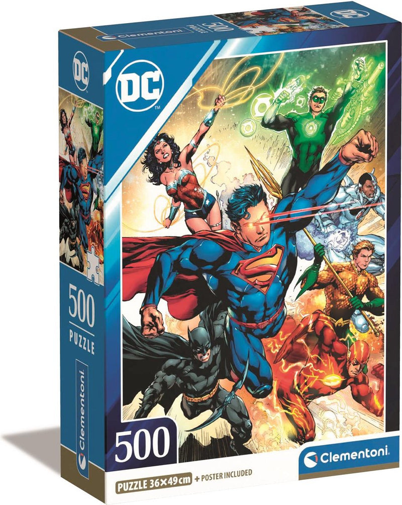 Afbeelding laden in galerijviewer, Clementoni - puzzel - 500 stukjes - dc comics superman - compact box - high quality collection
