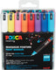 Posca uni-ball paint marker extra fine op waterbasis pc-1mr doos van 16 stuks in geassorteerde kleuren