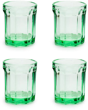 Serax - paola navone fish fish - glas m - groen - 7 ø - 22cl - 4 stuks