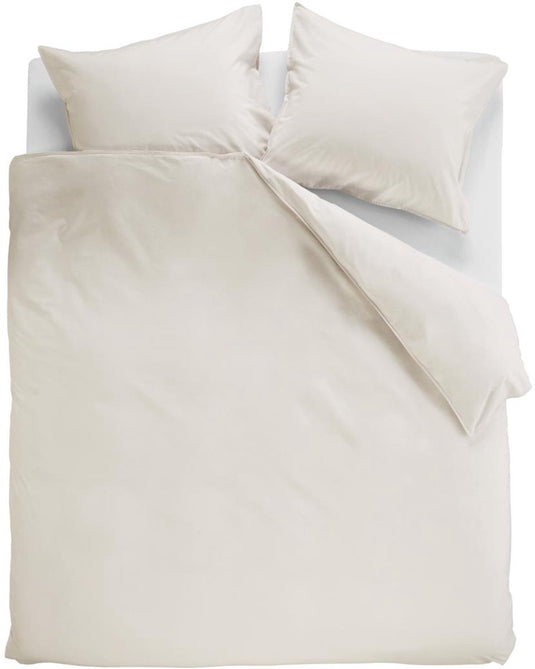 Ambiante cotton uni dekbedovertrek - effen - lits-jumeaux - 240x200 220 - gebroken wit