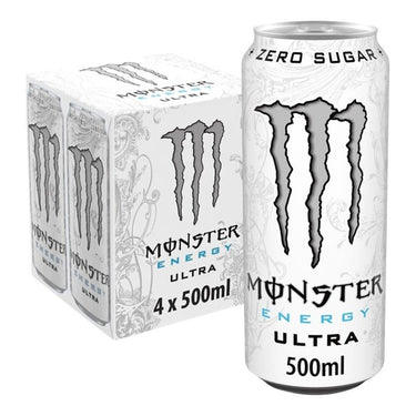 Monster ultra white blik 0.5 liter 4-pack (6 stuks)