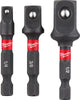 Milwaukee accessoires doppen adapter shockwave set-3pc - 4932479228