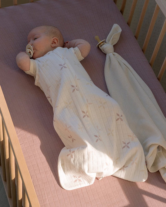 Lodger hopper - baby zomerslaapzak - hydrofiel - paars - 62cm - 0.3 tog - biologisch katoen