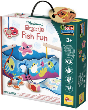 Lisciani montessori baby wood magnetic fish fun