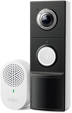 Tp-link tapo d235 video deurbel met chime - 2k 5mp - 180° groothoek - 4:3 head-to-toe beeld - kleur nachtzicht - ai-pakketdetectie - 210 dagen batterij - batterij bedraad - ip66 - compatibel met alexa en google assistant