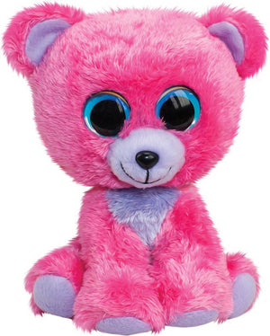Lumo stars tactic - pluche - knuffelbeer raspberry - 24 cm - zacht pluche - grote ogen - fins design - eigen karakter - inclusief app met spelletjes