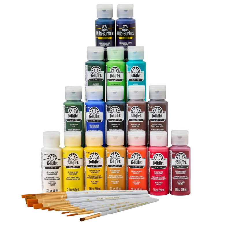 Afbeelding laden in galerijviewer, Folkart • art talk with andy jones beginner kit 27pcs
