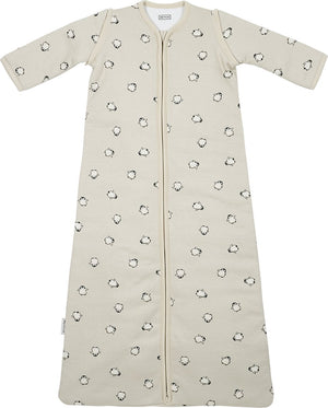 Meyco baby penguin baby slaapzak met afritsbare mouwen - soft sand - 110cm - 2.5 tog