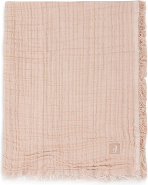 Jollein baby deken ledikant - 120x120cm - fringe - moonstone ivory - gots