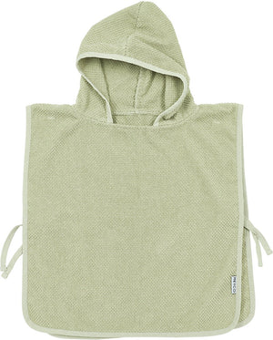 Meyco baby popcorn badponcho - soft olive - 1-3 jaar