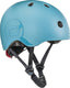 Scoot ride helmet – kinderhelm – s 51-55 cm – led achterlicht – magnetische sluiting – verstelbaar – steel