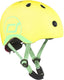 Scoot ride helmet – kinderhelm – xs 45-51 cm – led achterlicht – magnetische sluiting – verstelbaar – lemon