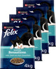 Felix seaside sensations - kattenvoer droogvoer - zalm groenten - 4 x 4 kg