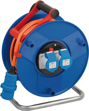 Brennenstuhl garant cee 2 ip44 kabelhaspel (camping kabelhaspel met 25m kabel, 2x cee contactdozen, cee kabeltrommel voor permanent gebruik buitenshuis, made in germany)