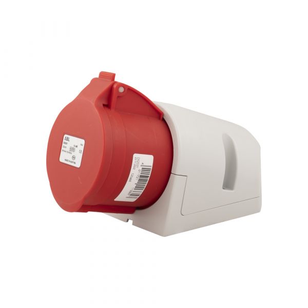 Afbeelding laden in galerijviewer, Plieger cee wandcontactdoos 400v 5 polig 32a met label rood d52s31
