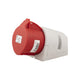 Plieger cee wandcontactdoos 400v 5 polig 32a met label rood d52s31