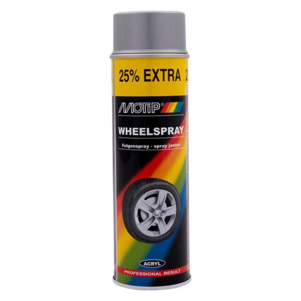Afbeelding laden in galerijviewer, Zilver velgenlak bus 500 ml. Motip

