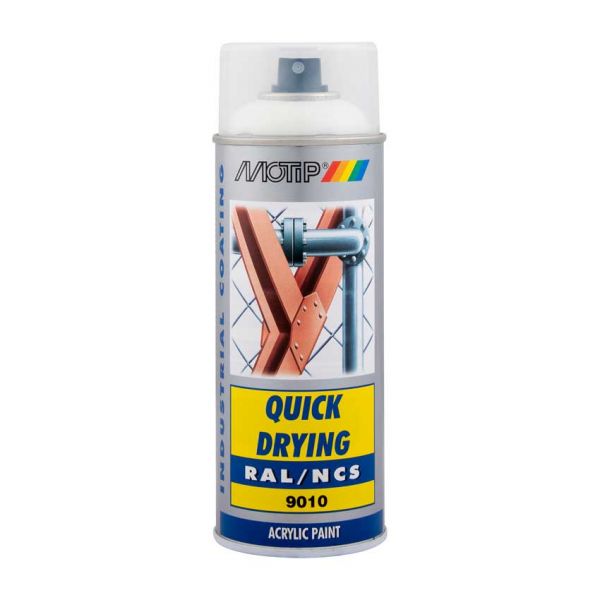 Afbeelding laden in galerijviewer, Motip 1051643 - ind. ral 9010 helder wit spuitbus 400 ml | 1 stuks
