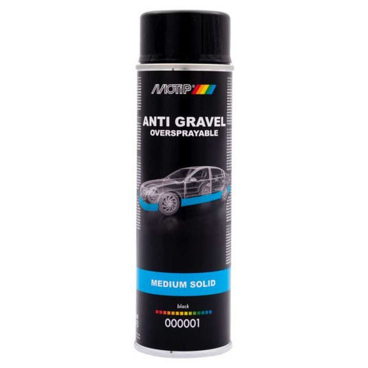 Anti-steenslag zwart medium solid