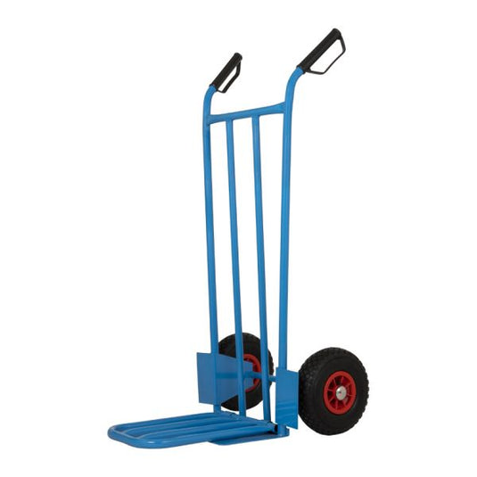 Mm steekwagen blauw + klep 200 kg.