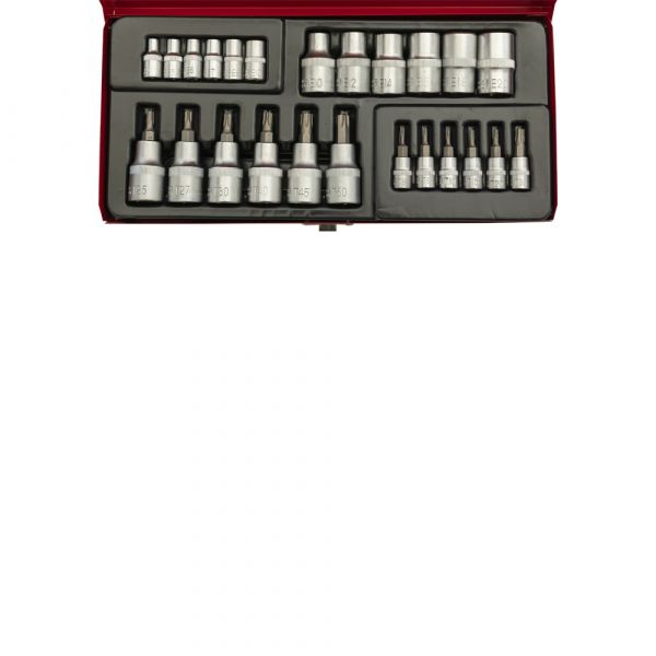 Afbeelding laden in galerijviewer, Dop+bitset 25 dlg 1 4 +1 2 torx*
