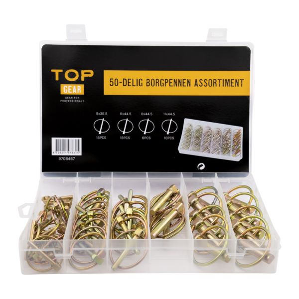 Afbeelding laden in galerijviewer, Topgear borgpennenassortiment 50-delig
