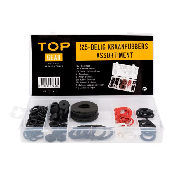 Afbeelding laden in galerijviewer, Topgear kraanrubbers ass. 125 delig.
