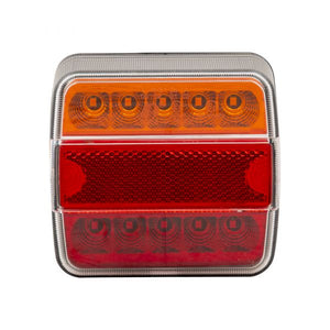 Trailergear achterlicht 10x10cm. led kleur