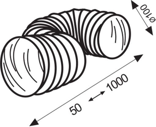 Afbeelding laden in galerijviewer, Slang flexibel pvc wit ø 100 mm 1 meter
