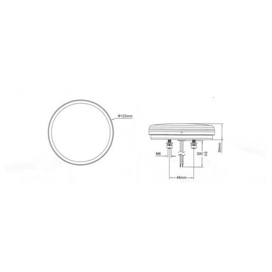 Ac hterlicht dynamic led rond *