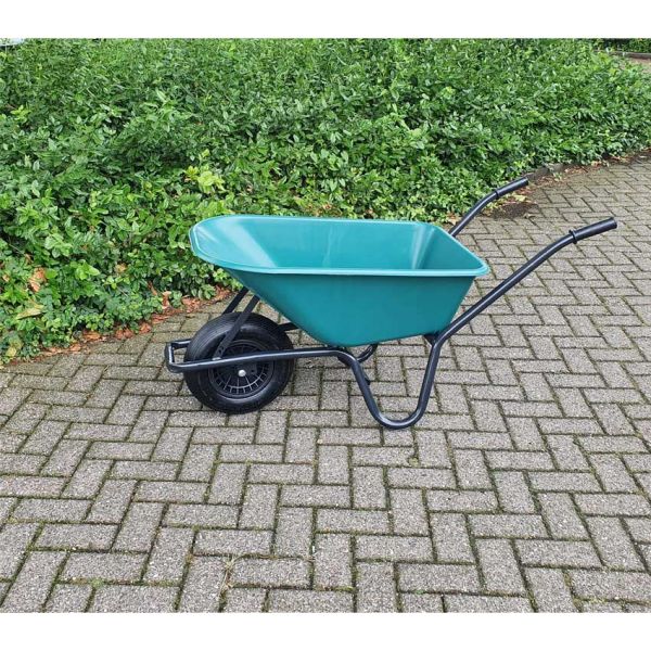 Afbeelding laden in galerijviewer, Kruiwagen kunststof groene bak 85 liter hq.
